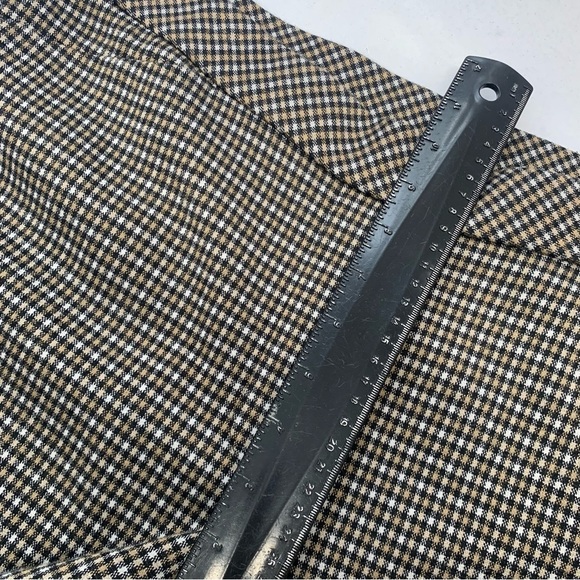 J Jill Pants Woman XL Petite Ponte Slim Leg Pull On Brown Plaid Stretch Pocket - Picture 10 of 11